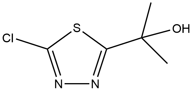 5-氯-Α,Α-二甲基-1,3,4-噻二唑-2-甲醇 结构式