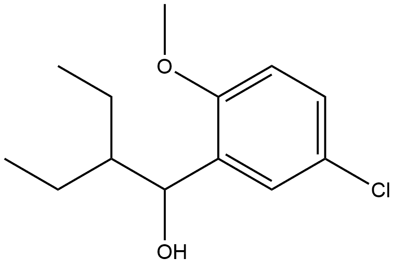5-Chloro-α-(1-ethylpropyl)-2-methoxybenzenemethanol 结构式
