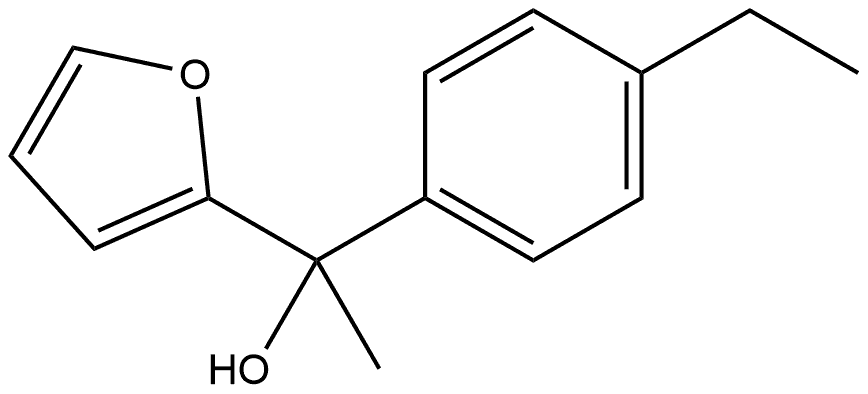 1-(4-ethylphenyl)-1-(furan-2-yl)ethanol 结构式