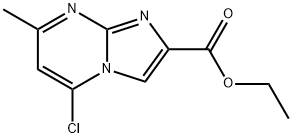 IMIDAZO[1,2-A]PYRIMIDINE-2-CARBOXYLIC ACID, 5-CHLORO-7-METHYL-, ETHYL ESTER 结构式