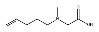 N-甲基-N-(戊-4-烯-1-基)甘氨酸 结构式