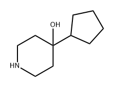 4-Piperidinol, 4-cyclopentyl- 结构式