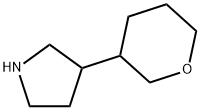 Pyrrolidine, 3-(tetrahydro-2H-pyran-3-yl)- 结构式