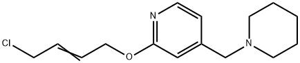 2-[(4-Chloro-2-buten-1-yl)oxy]-4-(1-piperidinylmethyl)pyridine 结构式