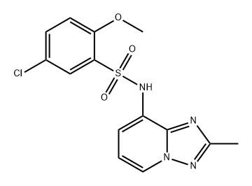 Benzenesulfonamide, 5-chloro-2-methoxy-N-(2-methyl[1,2,4]triazolo[1,5-a]pyridin-8-yl)- 结构式