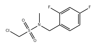 1-氯-N-(2,4-二氟苄基)-N-甲基甲磺酰胺 结构式