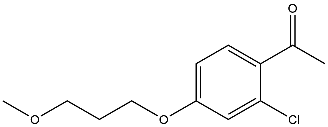 1-[2-Chloro-4-(3-methoxypropoxy)phenyl]ethanone 结构式