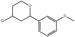 4-氯-2-(3-甲氧基苯基)四氢-2H-吡喃 结构式