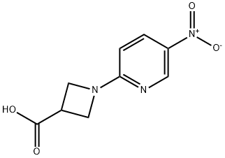 1-(5-硝基吡啶-2-基)氮杂环丁烷-3-羧酸 结构式