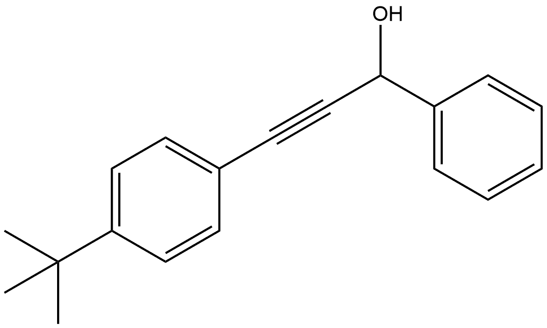 α-[2-[4-(1,1-Dimethylethyl)phenyl]ethynyl]benzenemethanol 结构式