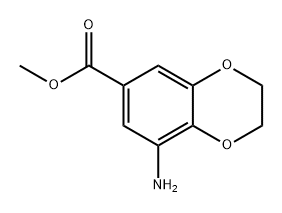 8-氨基-2,3-二氢苯并[B][1,4]二氧芑-6-羧酸甲酯 结构式