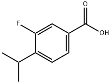 3-氟-4-(丙-2-基)苯甲酸 结构式