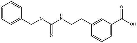 3-(2-Benzyloxycarbonylamino-ethyl)-benzoic acid 结构式