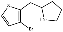 2-((3-溴噻吩-2-基)甲基)吡咯烷 结构式