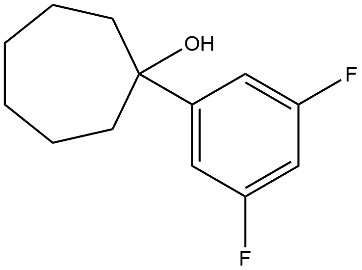 1-(3.5-二氟苯基)环庚醇 结构式