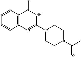 2-(4-ACETYLPIPERAZIN-1-YL)QUINAZOLIN-4(3H)-ONE 结构式