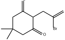 1,3-Cyclohexanedione, 2-(2-bromo-2-propen-1-yl)-5,5-dimethyl- 结构式