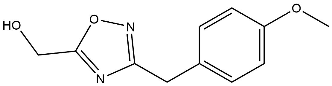 3-(4-甲氧基苄基)-1,2,4-噁二唑-5-基]甲醇 结构式