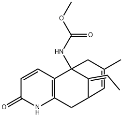 Carbamic acid, [(11E)-11-ethylidene-2,6,9,10-tetrahydro-7-methyl-2-oxo-5,9-methanocycloocta[b]pyridin-5(1H)-yl]-, methyl ester (9CI) 结构式