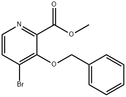4-溴-3-(苯基甲氧基)-2-吡啶甲酸甲酯 结构式