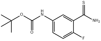 (3-氨基甲硫酰基-4-氟苯基)氨基甲酸叔丁酯 结构式