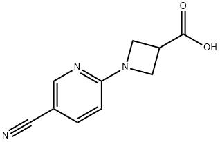 1-(5-氰基吡啶-2-基)氮杂环丁烷-3-羧酸 结构式