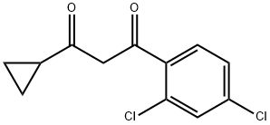 1-环丙基-3-(2,4-二氯苯基)丙-1,3-二酮 结构式