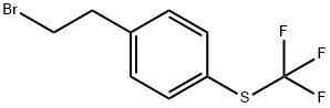 (4-(2-溴乙基)苯基)(三氟甲基)硫烷 结构式