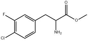 methyl 2-amino-3-(4-chloro-3-fluorophenyl)propanoate 结构式