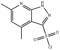 4,6-二甲基-1H-吡唑并[3,4-B]吡啶-3-磺酰氯 结构式