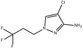 4-氯-1-(3,3,3-三氟丙基)-1H-吡唑-3-胺 结构式