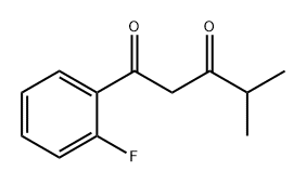 1-(2-氟苯基)-4-甲基戊烷-1,3-二酮 结构式