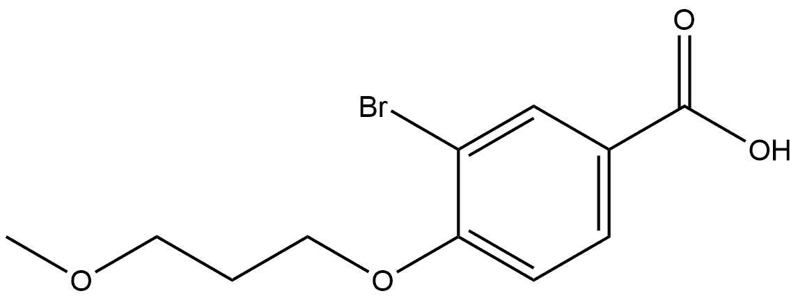 3-Bromo-4-(3-methoxypropoxy)benzoic acid 结构式