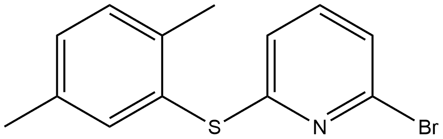 2-Bromo-6-[(2,5-dimethylphenyl)thio]pyridine 结构式