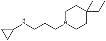 N-(3-(4-乙基-4-甲基哌啶-1-基)丙基)环丙胺 结构式