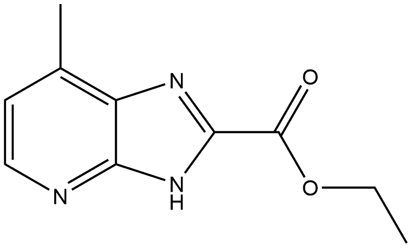 7-甲基-1H-咪唑并[4,5-B]吡啶-2-甲酸乙酯 结构式