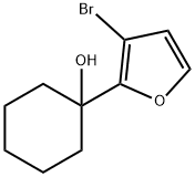 1-(3-bromofuran-2-yl)cyclohexanol 结构式