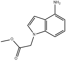 2-(4-胺-1H-吲哚-1-基)乙酸甲酯 结构式
