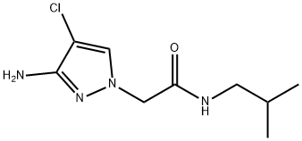 2-(3-氨基-4-氯-1H-吡唑-1-基)-N-异丁基乙酰胺 结构式