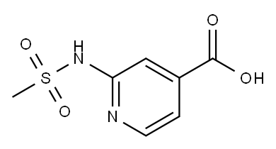 2-(甲基磺酰氨基)吡啶-4-甲酸 结构式