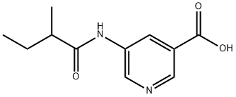 5-(2-甲基丁酰胺基)烟酸 结构式