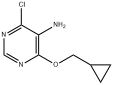 4-氯-6-(环丙基甲氧基)嘧啶-5-胺 结构式