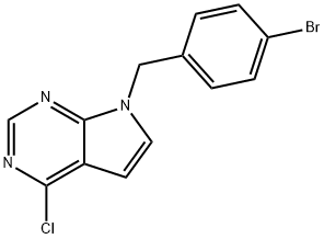 JR-13958, 7-(4-Bromobenzyl)-4-chloro-7H-pyrrolo[2,3-d]pyrimidine, 97% 结构式