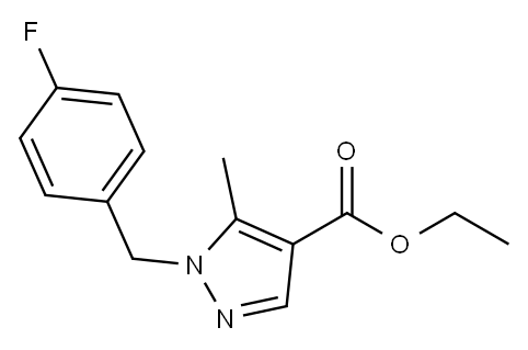 1-(4-氟苄基)-5-甲基-1H-吡唑-4-羧酸乙酯 结构式