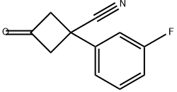 1-(3-氟苯基)环丁烷甲腈 结构式