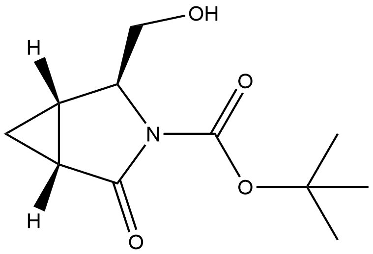 3-Azabicyclo[3.1.0]hexane-3-carboxylic acid, 2-(hydroxymethyl)-4-oxo-, 1,1-dimethylethyl ester, [1S-(1α,2α,5α)]- (9CI) 结构式