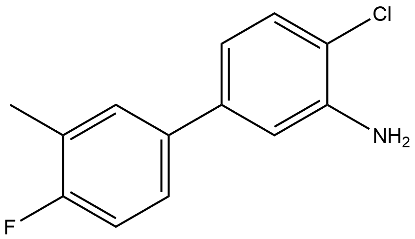 4-Chloro-4'-fluoro-3'-methyl[1,1'-biphenyl]-3-amine 结构式