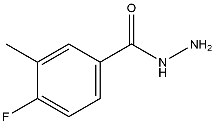 Benzoic acid, 4-fluoro-3-methyl-, hydrazide 结构式