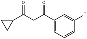 1-环丙基-3-(3-氟苯基)丙烷-1,3-二酮 结构式