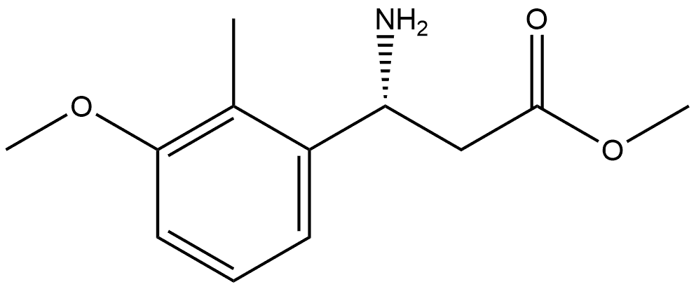 METHYL (3R)-3-AMINO-3-(3-METHOXY-2-METHYLPHENYL)PROPANOATE 结构式